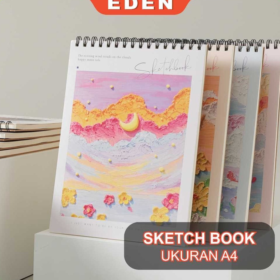 

Pasti Update Sketch book polos A4 cantik Sketch pad Buku gambar sketsa artemedia Scratch book artcards Drawing book ring Cute painting book