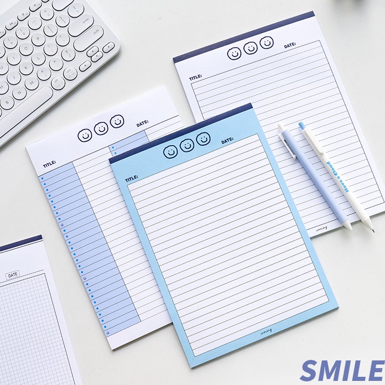 

Borong Terkini KLEIN BLUE SMILEY FACE B5 MEMO PAD KERTAS MEMO CATATAN