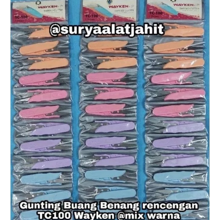 

Hot Diskon Gunting Buang Benang TC1 mix wrn Wayken 1lbr rp3612pcs
