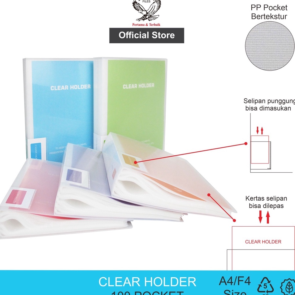 

Update Murah Clear Holder 1 Pocket A4F4 EAGLE Document Keeper Display Book Document Keeper Warna Neon