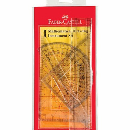 

Murah Meriah PENGGARIS MATEMATIKA FABER CASTELL Mathematical Drawing Instrument Faber Castell SET