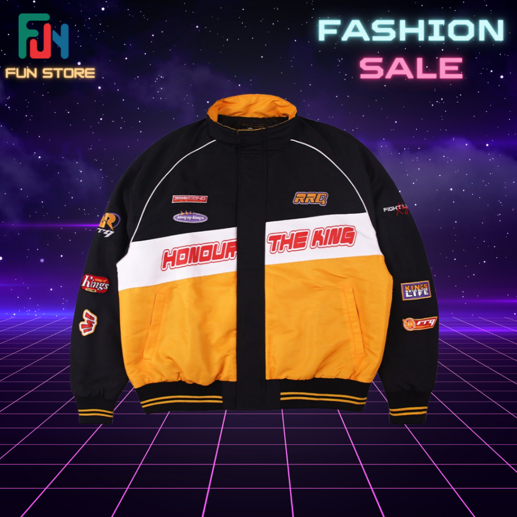 jacket RRQ Honour Nascar terbaru 2024 Oversize RRQ Hoshi ONIC EVOS BTR ECHO S M L XL XXL XXXL XXXXL 