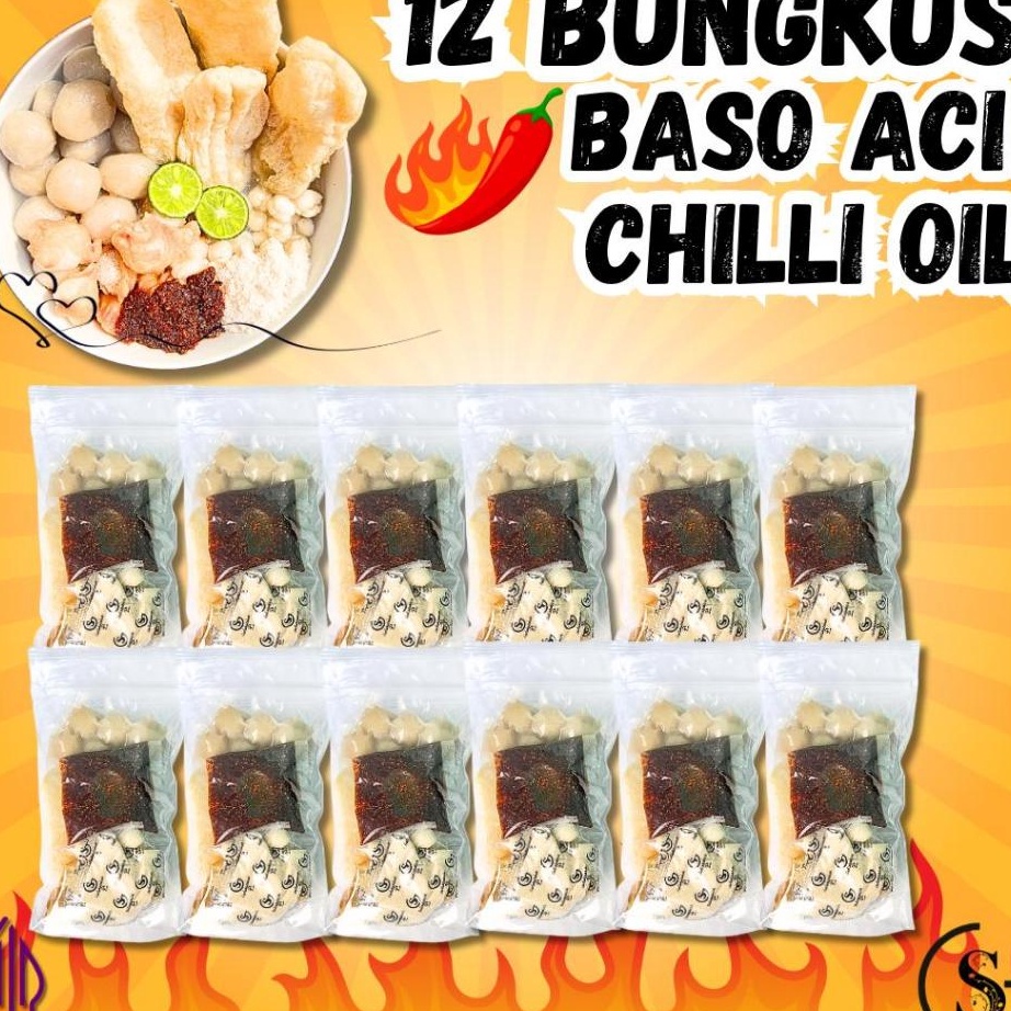 

Dijamin Ori 12 Bungkus Baso Aci Chilli Oil Paket Usaha Dengan Sambal Chilli Oil GudangSnack Tgr Hotpot Instan