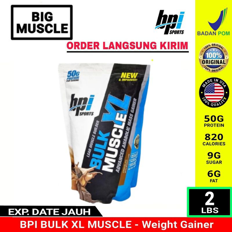BPI Bulk Muscle XL 2 Lbs BPI Bulk 2 Lb Susu Mass Gainer Weight Gainer Suplemen Fitness