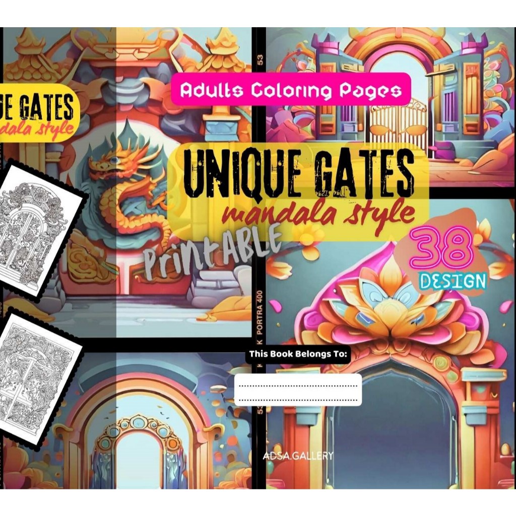 

Seri gerbang unik mandala style , Buku Gambar eksklusif tinggal print, terdiri dari 38 gambar gerbang unik mandala style Mewarnai Anak yang Dapat Dicetak, Unduhan Digital