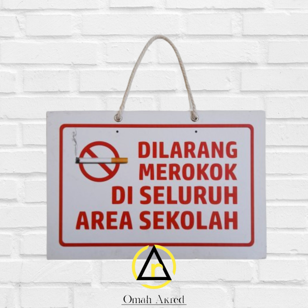 

Hard Poster Dilarang Merokok Diseluruh Area Sekolah - No Smoking Area