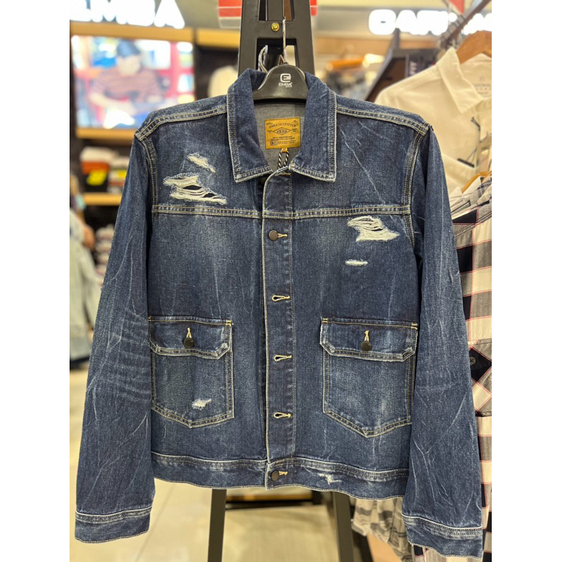 Jaket Cowok EMBA , Jaket Jeans cowok brand EMBA