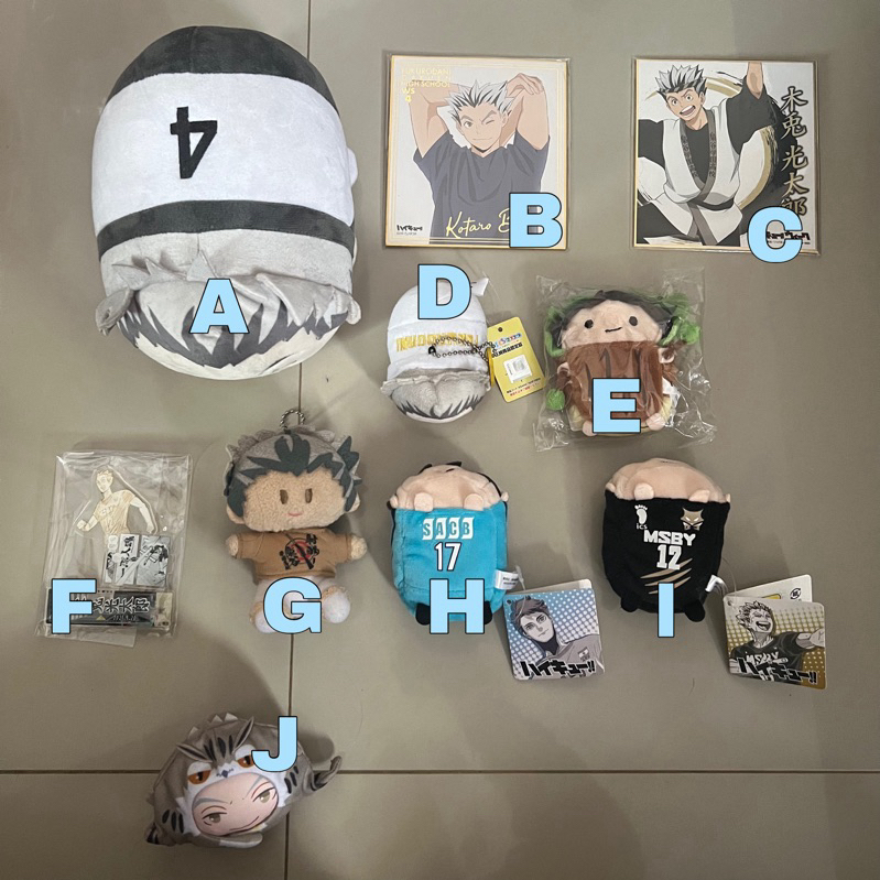 BOKUTO KOUTARO OIKAWA TOORU HAIKYUU OFFICIAL MERCH NITOTAN PLUSH SHIKISHI TENORINZU NORU MSBY POHON 