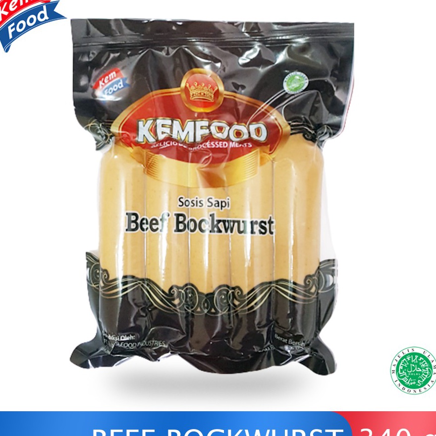 

Stok terbaru Kemfood Beef Bockwurst Sosis Sapi 34 gr