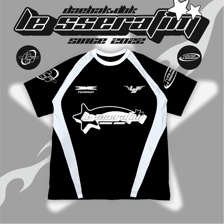 LESSERAFIM Y2K TWO TONE/ TWO TONE/LESSERAFIM/Y2K/TSHIRT KPOP