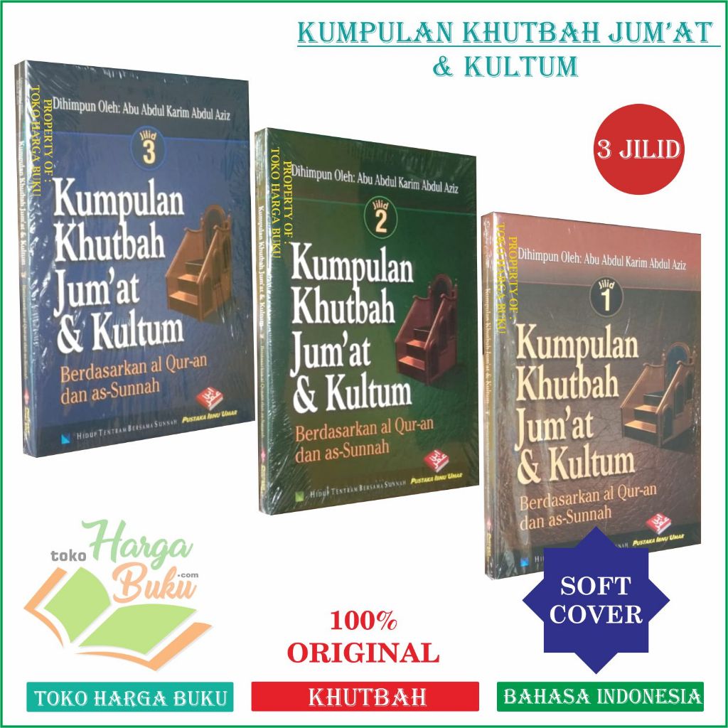 Paket 3 Buku Kumpulan Khutbah Jumat Dan Kultum JILID 1 2 3 Ceramah Tausiyah Penerbit Pustaka Ibnu Umar