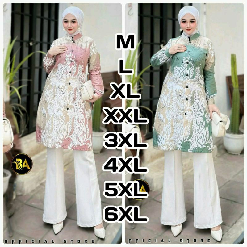 Tunik batik wanita songket jumbo
