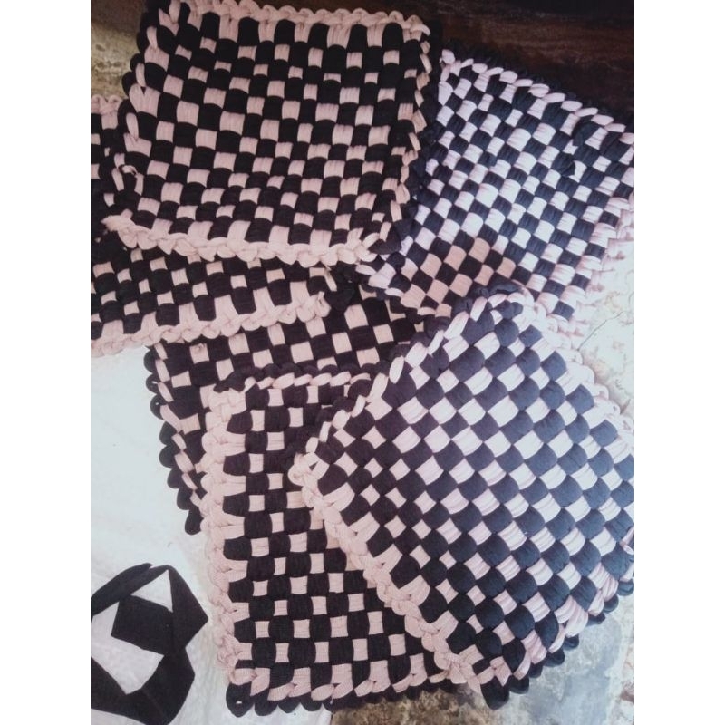 1 kodi 20 pcs  cempal anyam anti panas anyaman tebal lap cempal dapur murah