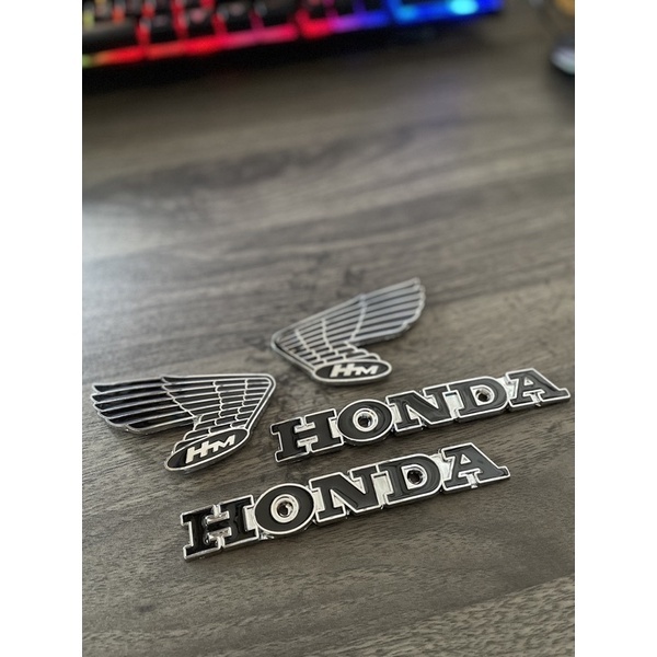 emblem logo tangki tengki gastank honda cb 100 gelatik import taiwan presisi ori