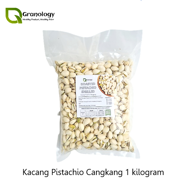 

Roasted Pistachio in Shell / Kacang Pistachio Oven Dalam Cangkang (1 Kilogram) by Granology