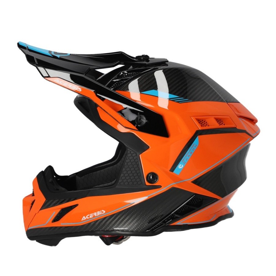 Helm Trail Acerbis Steel Carbon 22.06 Orange Black Helm Acerbis Trail MX Original