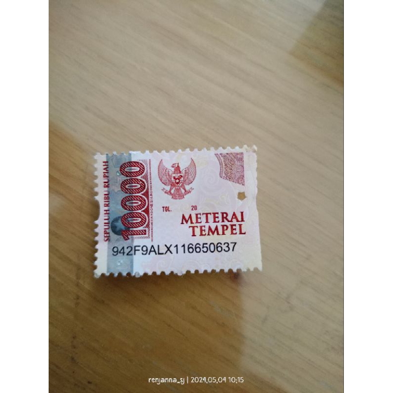 

materai tempel 10rb asli