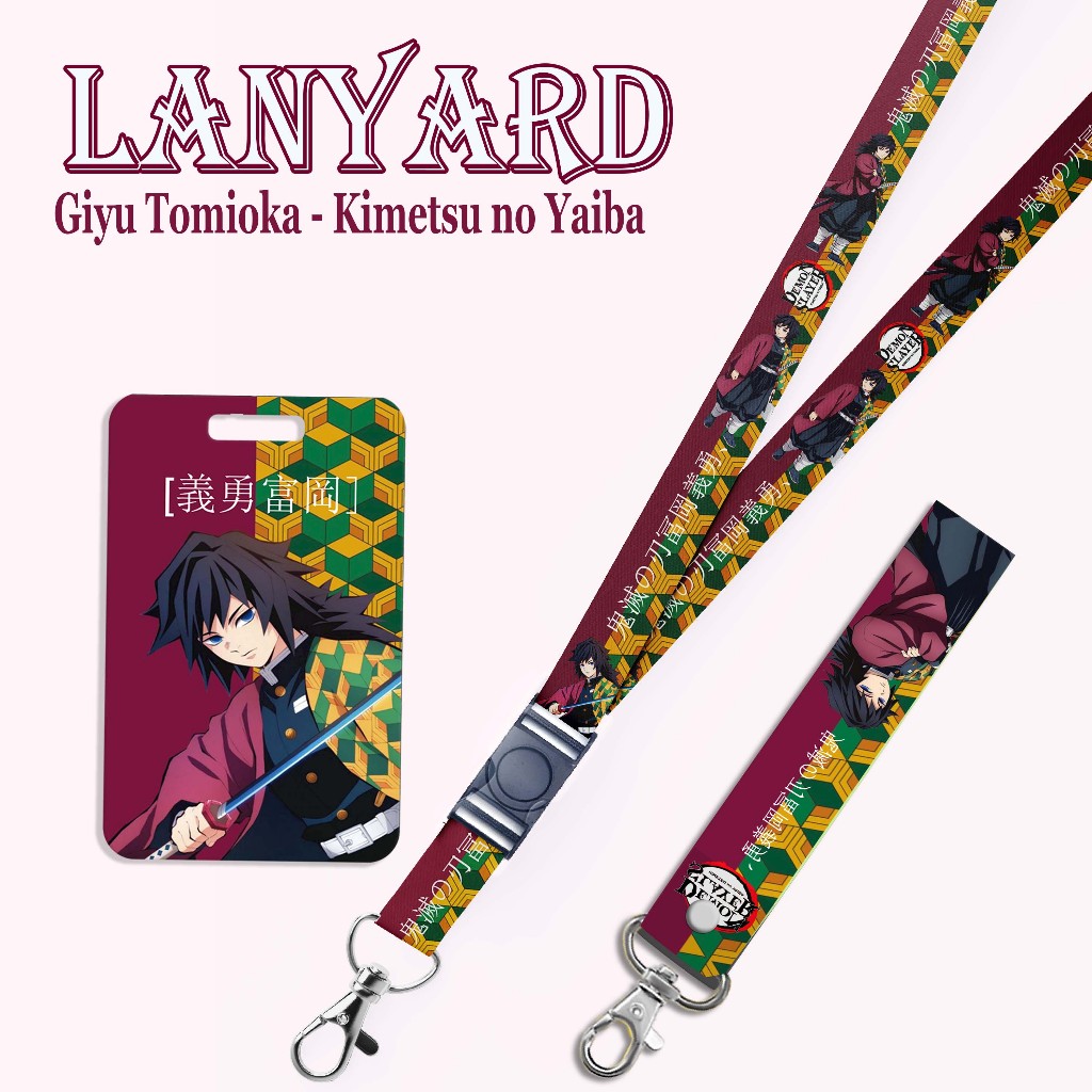 

STRAP LANYARD CARD HOLDER Giyu Tomioka Gantungan Kunci, Handphone, ID Card