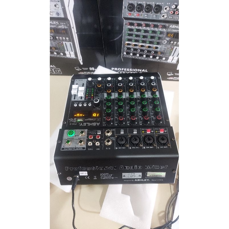 Mixer Audio Fix 6 ASHLEY .Mixer 6 Channel Blueetooth Original