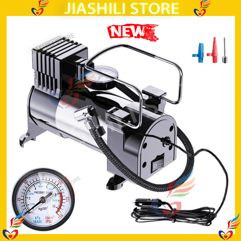 Jiashi HIGH QUALITY Pompa Ban Kompresor Angin 2 Silinder Pompa Angin Mini Heavy Duty Air Compressor