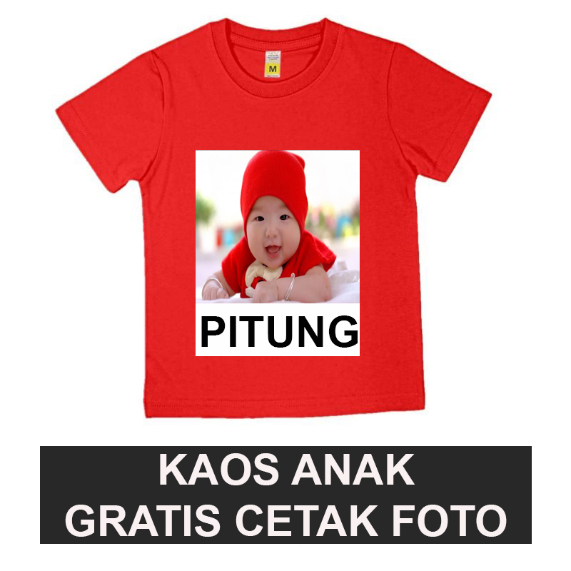 BAJU FOTO CETAK KAOS ANAK FOTO SENDIRI KAOS OBLONG FOTO