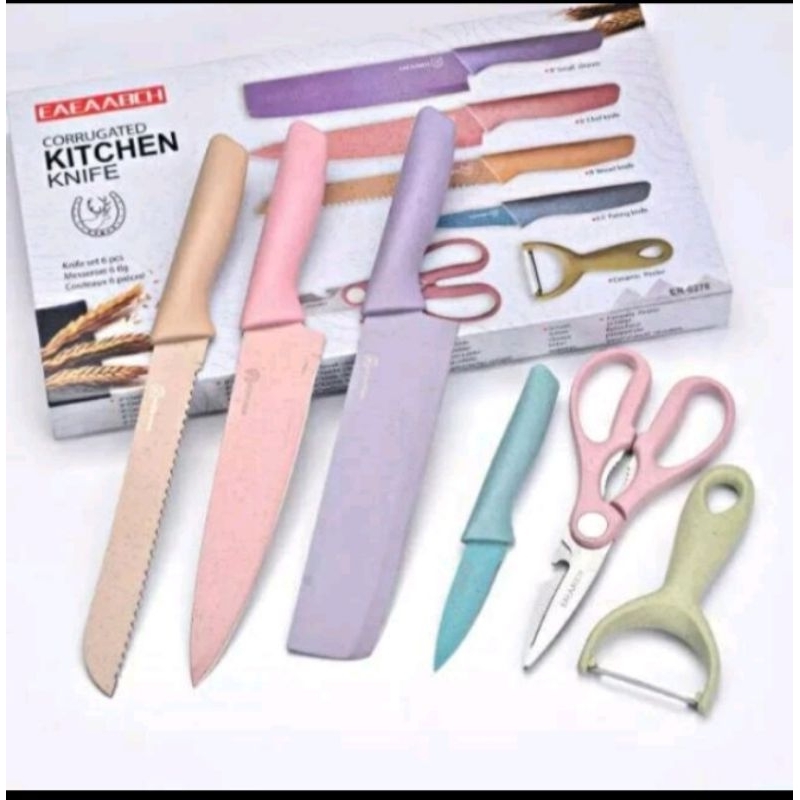 Pisau dapur set 6in1 Evcrierh