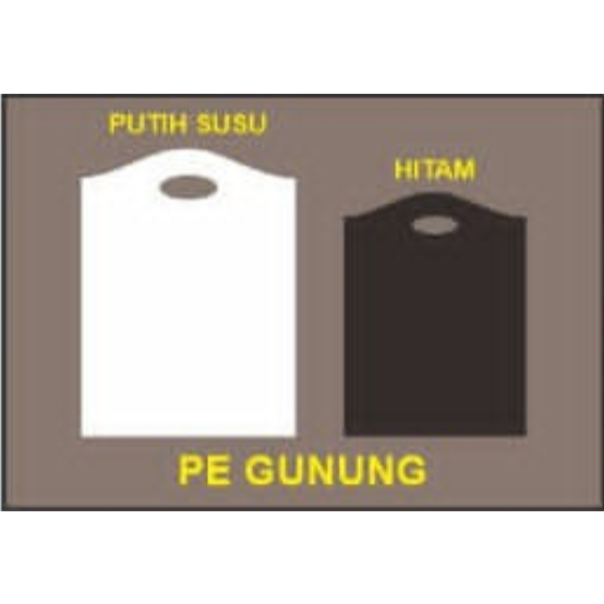 500 pcs plastik PE Gunung/plastik sablon/kantong kresek/plastik packing