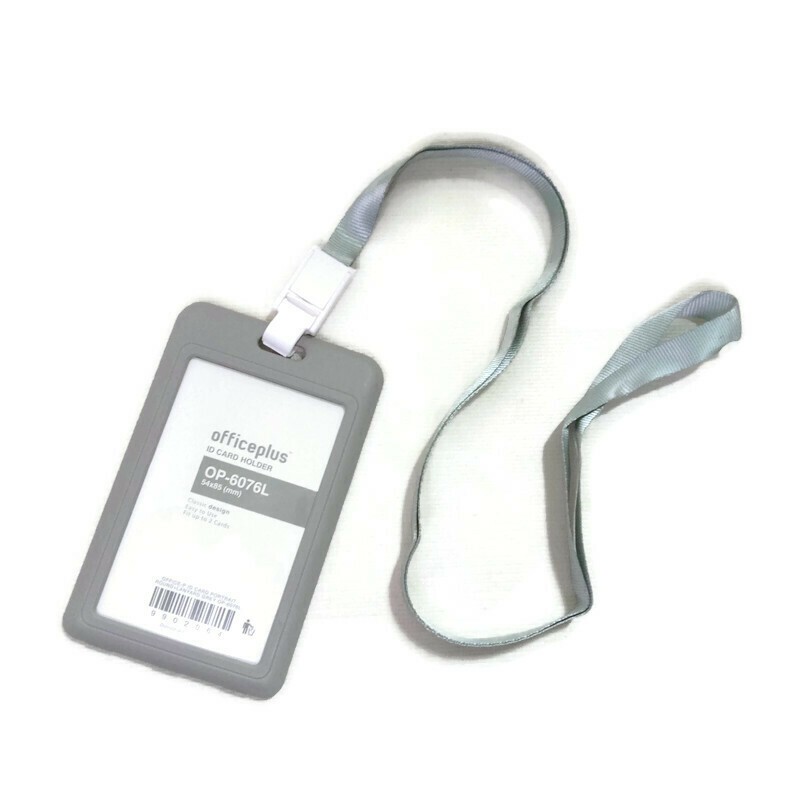 

(Original) Gramedia Pekanbaru - Office-Plus Id Card Portrait Round+Lanyard Grey 6076