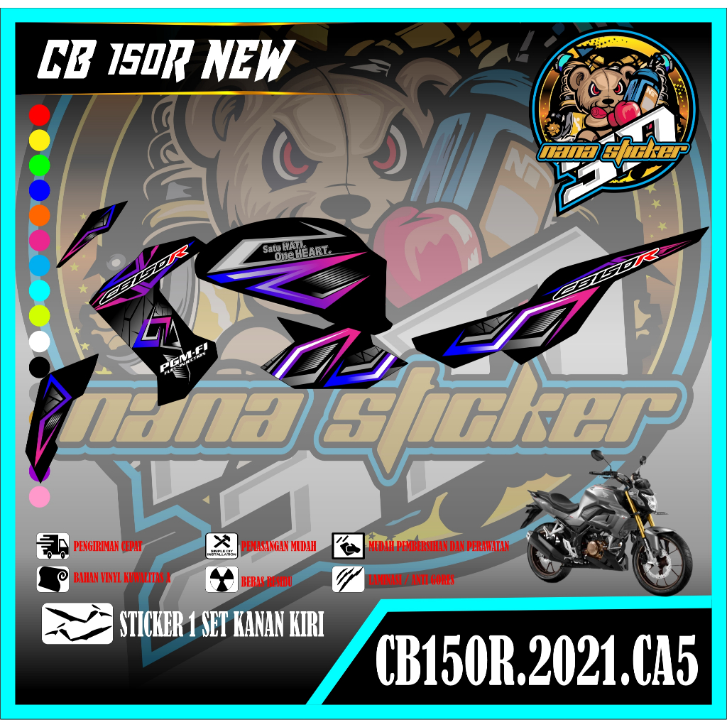 Striping CB150R 2021  / CB 150 R 2021 Variasi Stiker Sticker Skotlet Motor Stiker CODE CA5