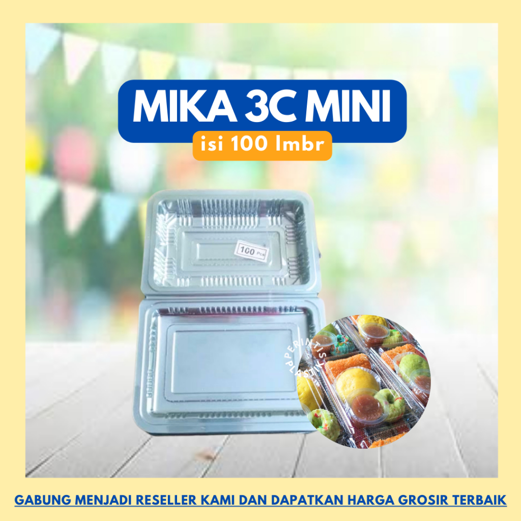 Mika Plastik 3C MINI isi 100/Mika Plastik Makanan/Mika Plastik Kue/Mika Kue Makanan
