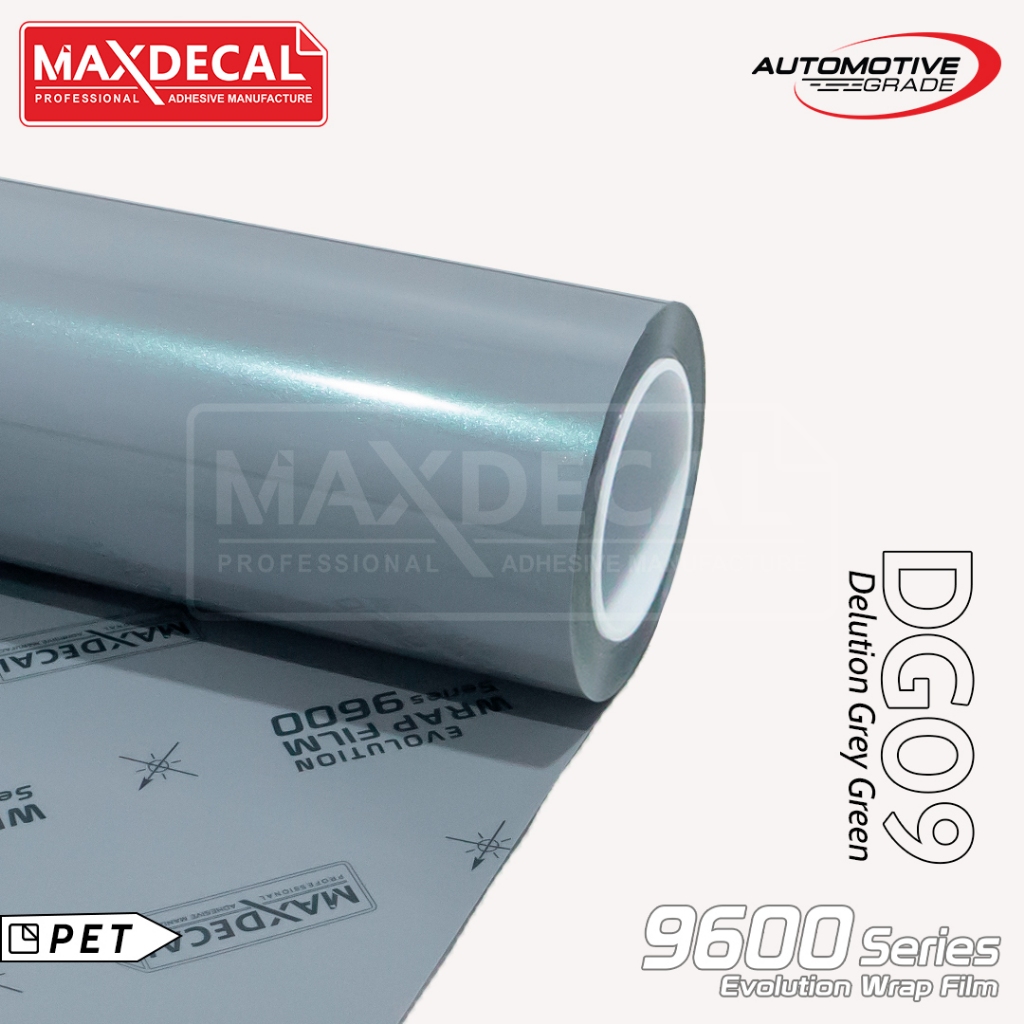 MAXDECAL 9600 DG09 GREEN DELUTION GREY Premium Car Wrap Lembayung