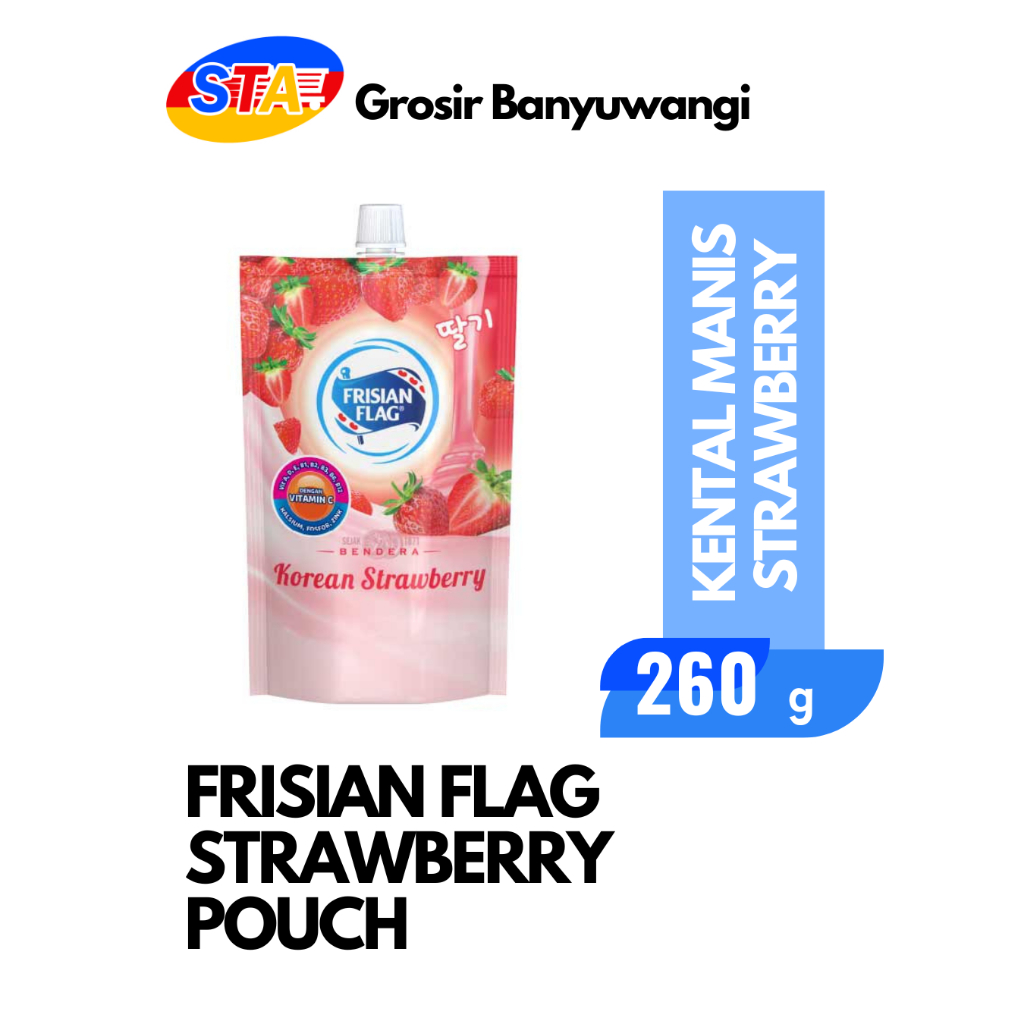 

[JATIM] FRISIAN FLAG STRAWBERRY POUCH 260G | SUSU KENTAL MANIS