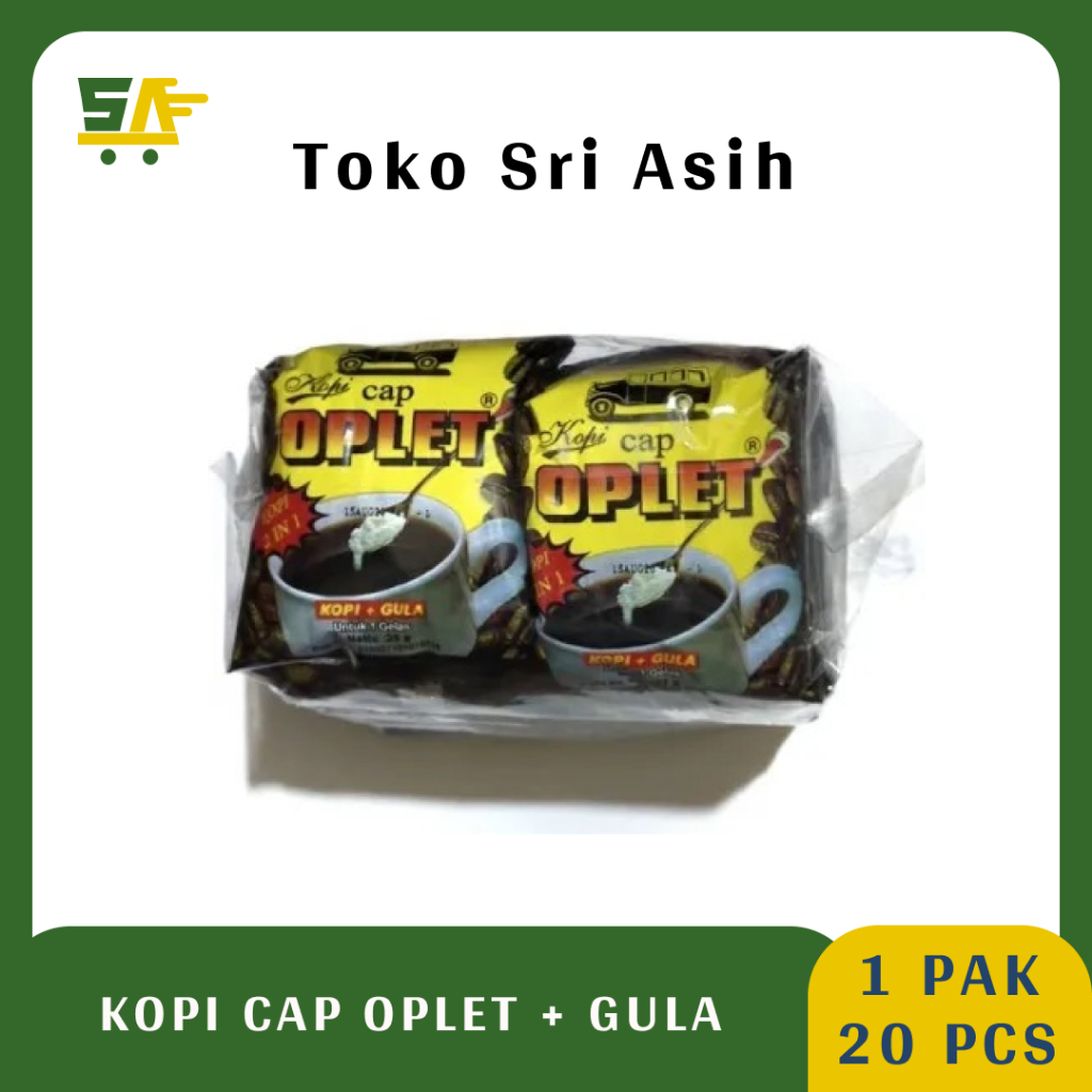 

Kopi Cap Oplet Bogor + Gula Renceng 25gr ( 1 Pak isi 20 Pcs ) - Kopi Instan - Kopi Gula - Kopi Pahit - Kopi Khas Bogor - Kopi Sachet