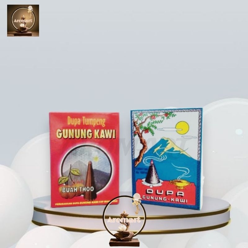 GUNUNG KAWI Buhur / Dupa Kerucut / Dupa Tumpeng /Dupa Harum BerAroma / Merah Isi 9 Biji / Biru 10 Bi
