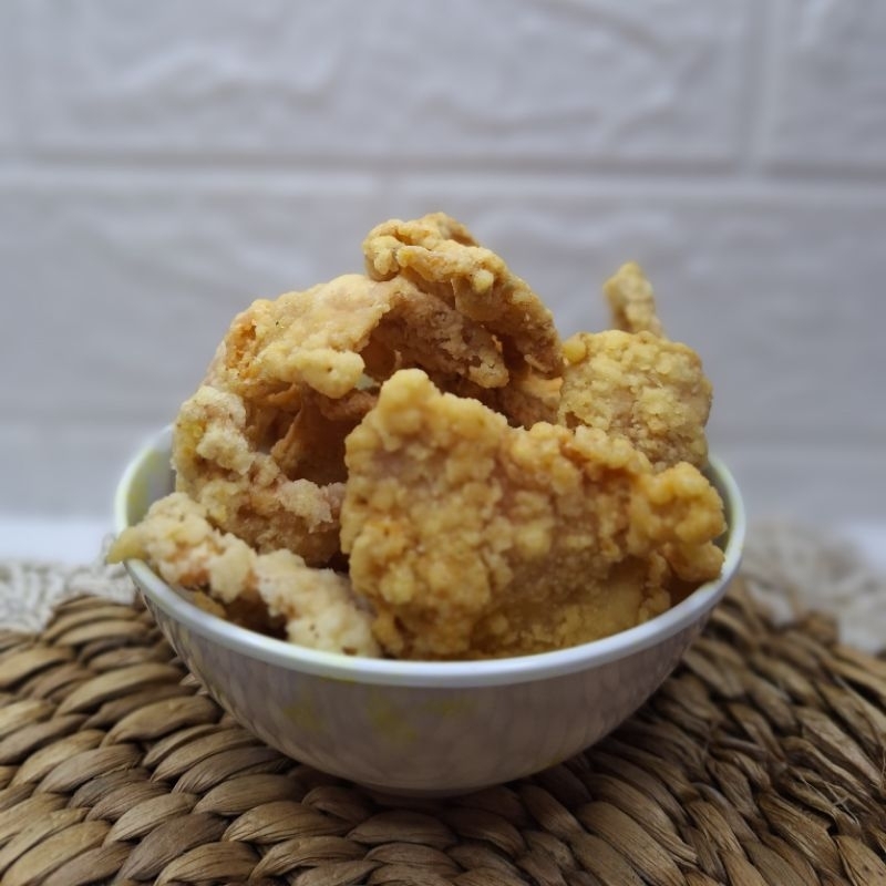 

KERIPIK KULIT AYAM CRISPY/500GRM/1000GRM