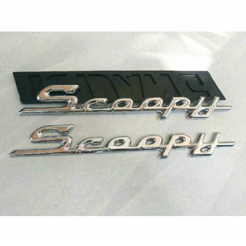Emblem Scoopy Fi Lama / Emblem Scoopy Timbul Chrome / Emblem Honda Scoopy / Honda Scoopy
