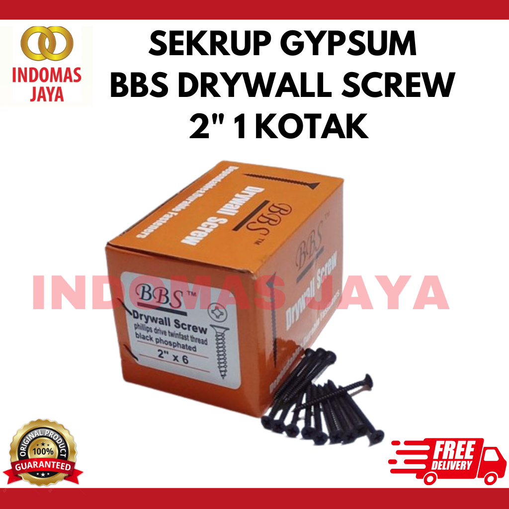 Sekrup Gypsum - Gibsum 2inch - 2" Ameritech BBS (1 KOTAK) - Sekrup Skrup Drywalls Drywall Gypsum Gip