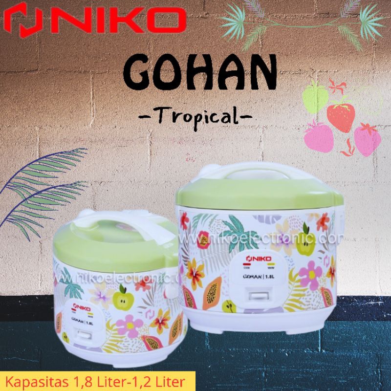RICE COOKER NIKO GOHAN TROPICAL|1,8-1,2 L[NIKO KITCHEN]