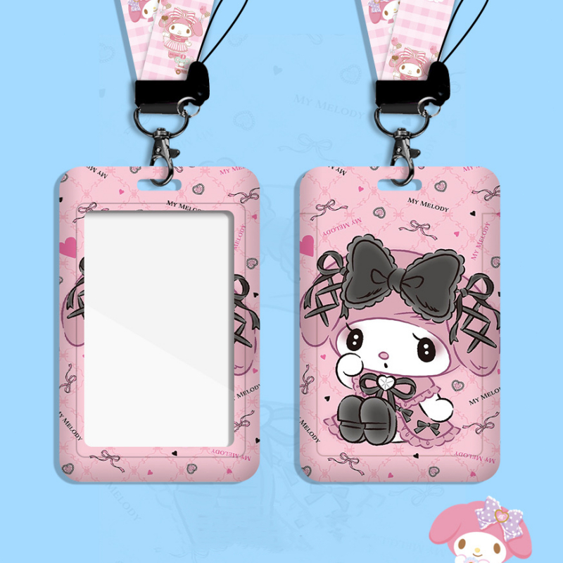 

ID Card holder tali lanyard motif kartun Melod Gantungan kartu name untuk sekolah kantor pelajar Pelindung kartu foto lucu kawaii INS Name tag Tempat kartu kredit polaroid transportasi tiket SIM lencana akses bahan plastik hardcase Dompet kartu anak