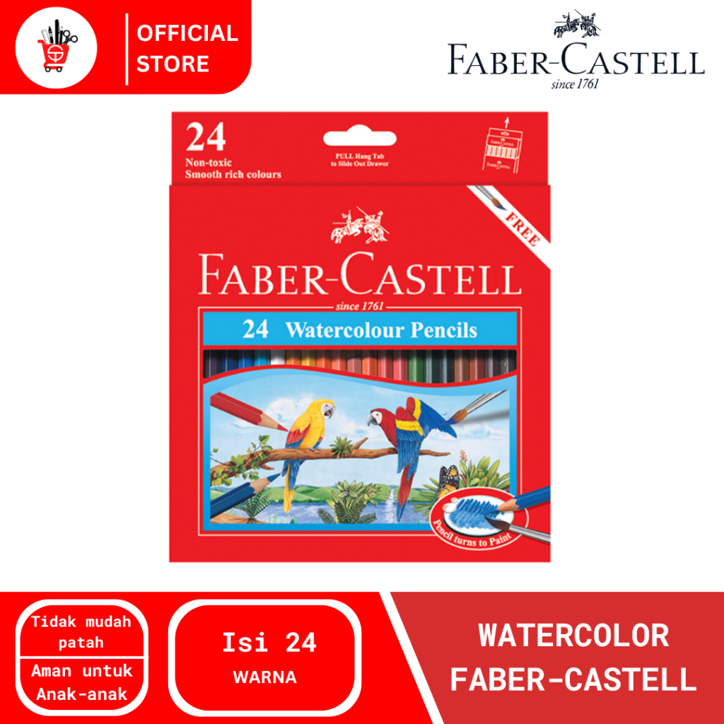 

Watercolor Pencil | Pensil Warna Faber Castell 24 Warna