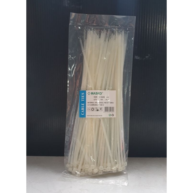 

Kabel ties 25 cm masko putih