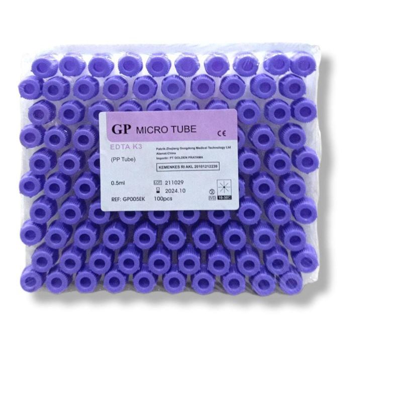 Micro Tube EDTA 0,5 Ml GP/Tabung EDTA K3 0,5ml/Micro Tube K3 0,5ml