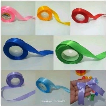 

pita satin per 1 meter / pita kado / pita hampers / pita satin lebar 2cm