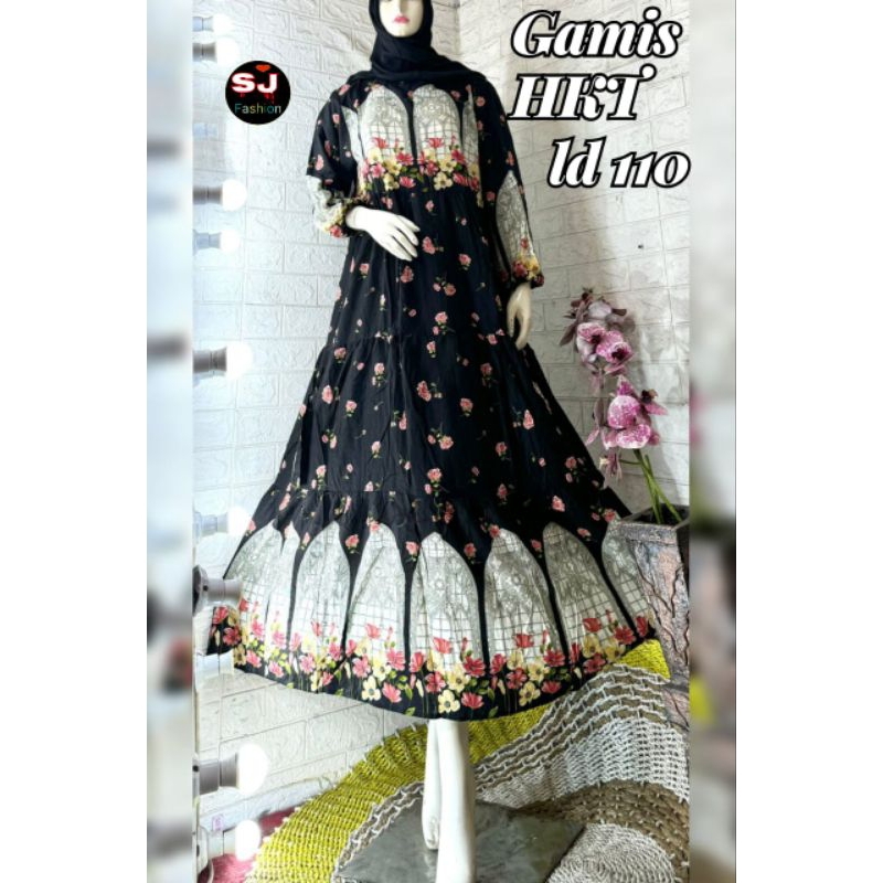 GAMIS HKT WANITA MODEL TERBARU SUPER MEWAH/GAMIS WANITA IMPORT PREMIUM