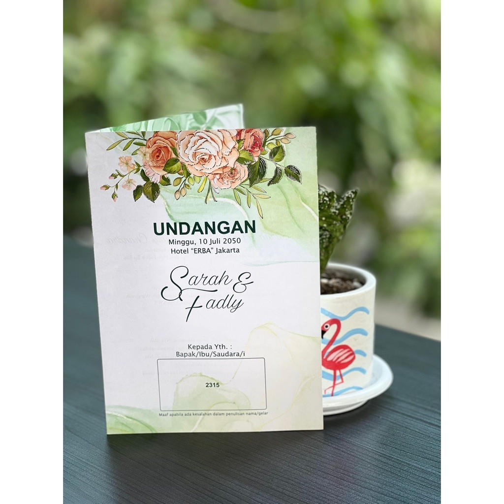ERBA 2315 Undangan Pernikahan Murah + Plastik Opp