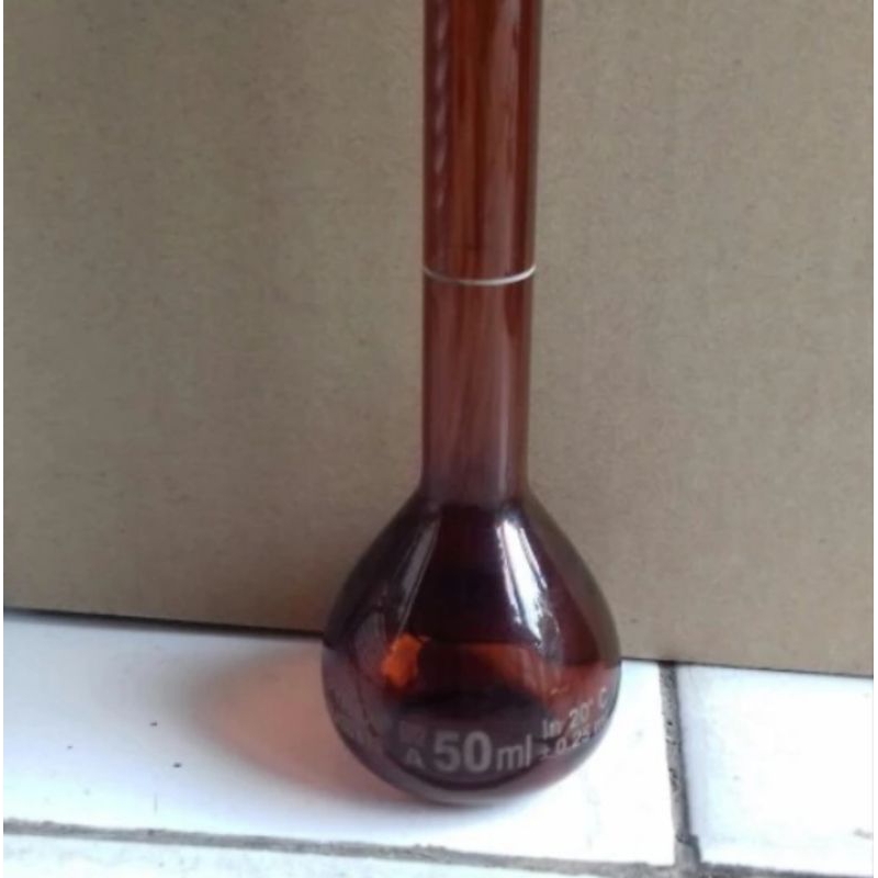 Labu Ukur 50ml Pyrex Amber Full