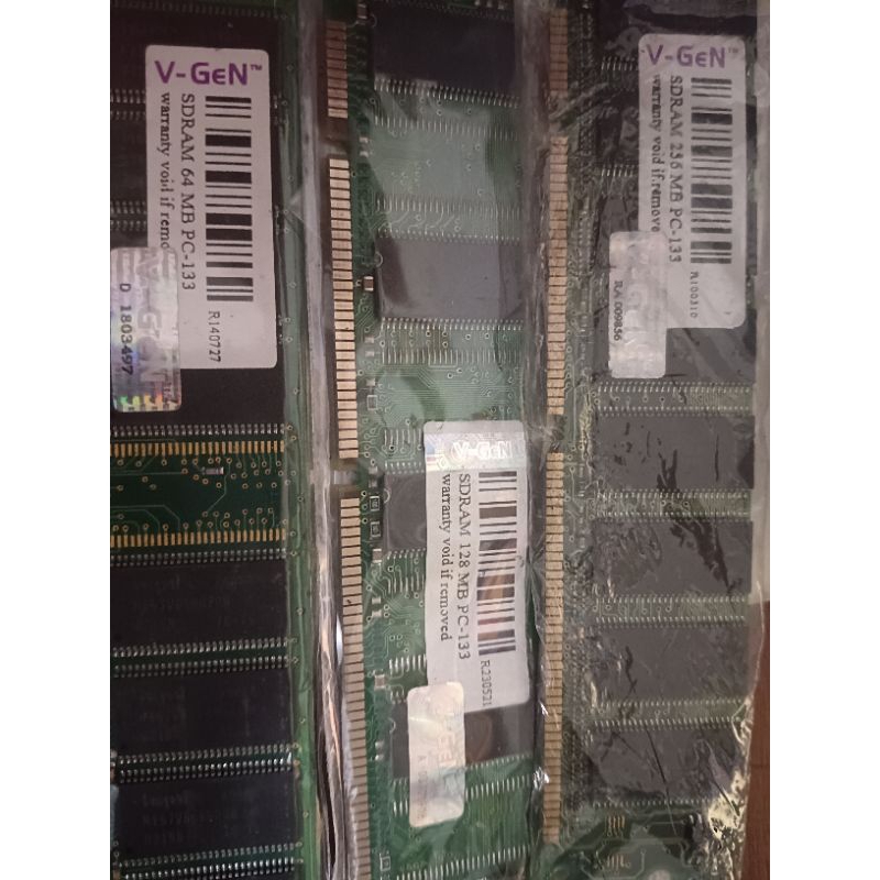 SD RAM VGEN 64Mb ,128Mb, 256Mb pc133 3 pcs sepaket