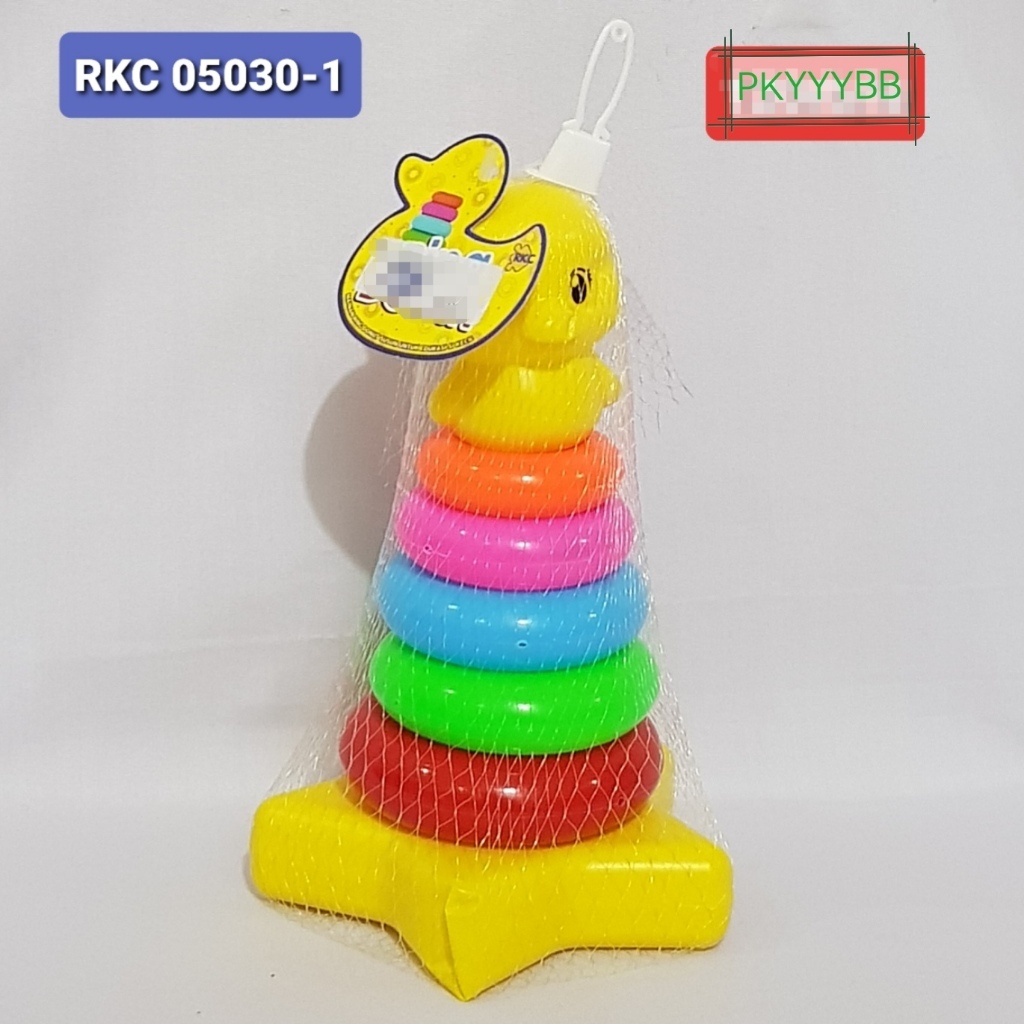 Mainan bayi donat susun donat ring menara mainan edukasi balita donat ring susun 5 RKC05030-1