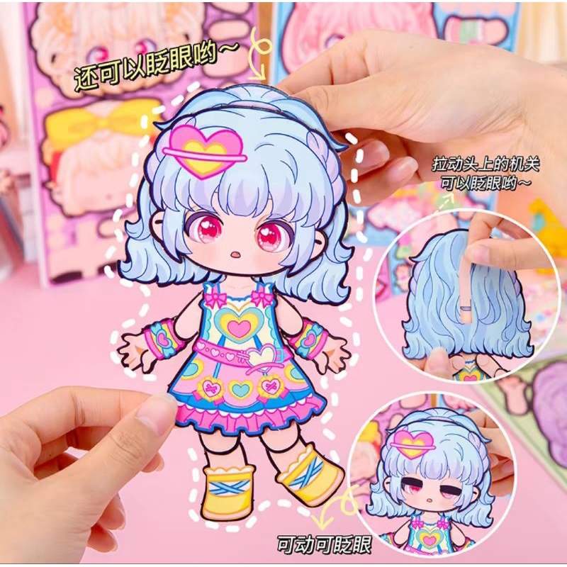

DIY Stiker Boneka Kertas / Mainan Bepe Sticker Cantik Babby Girls & Sanrio Doll