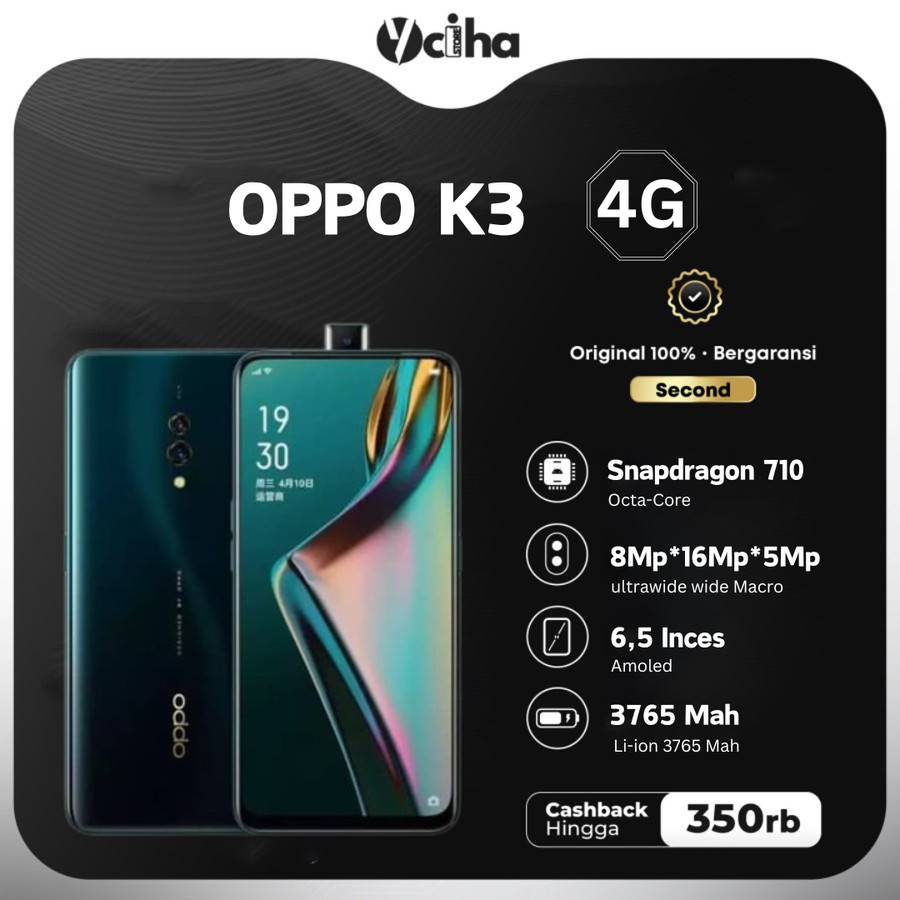 OPPO K3 4 64GB Second Fullset